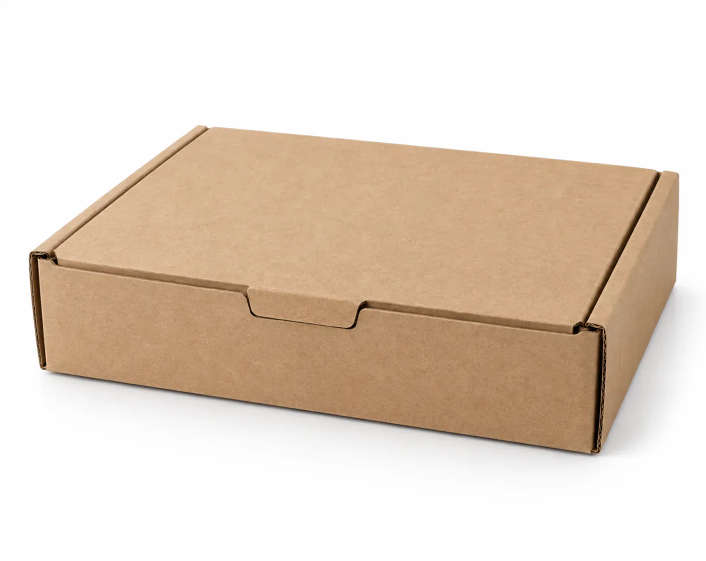 Caja autoarmable de cartón microcorrugado para ecommerce