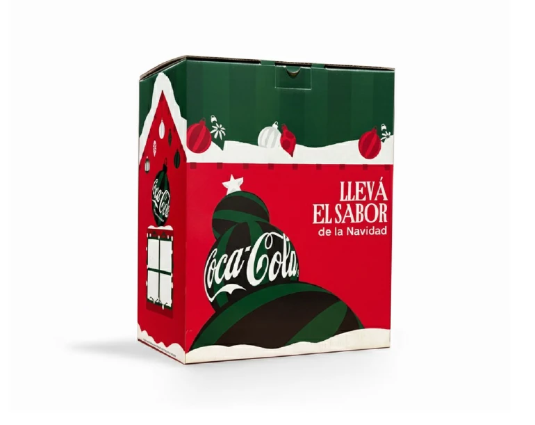 Caja Felices Fiestas de cartón microcorrugado