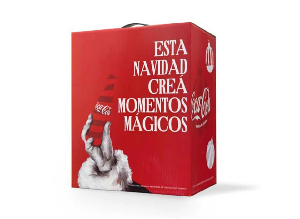 Caja Felices Fiestas personalizada de cartón microcorrugado
